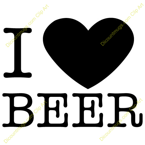 Free I Love Beer Clipart   Custom Clip Art