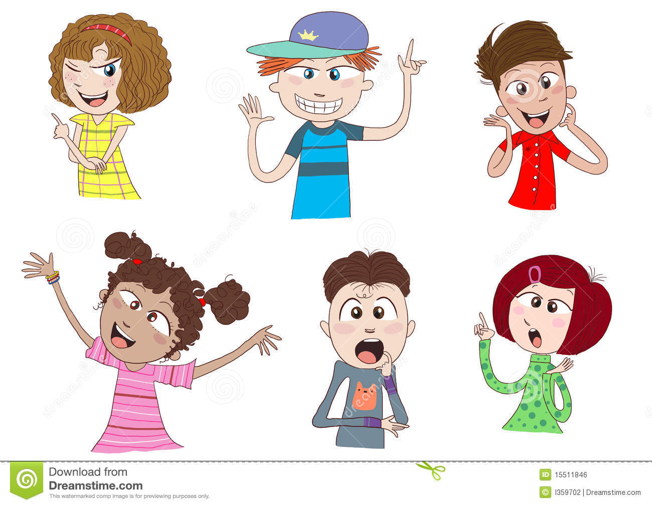 Happy Kids Or Teens Talking Royalty Free Stock Image   Image  15511846