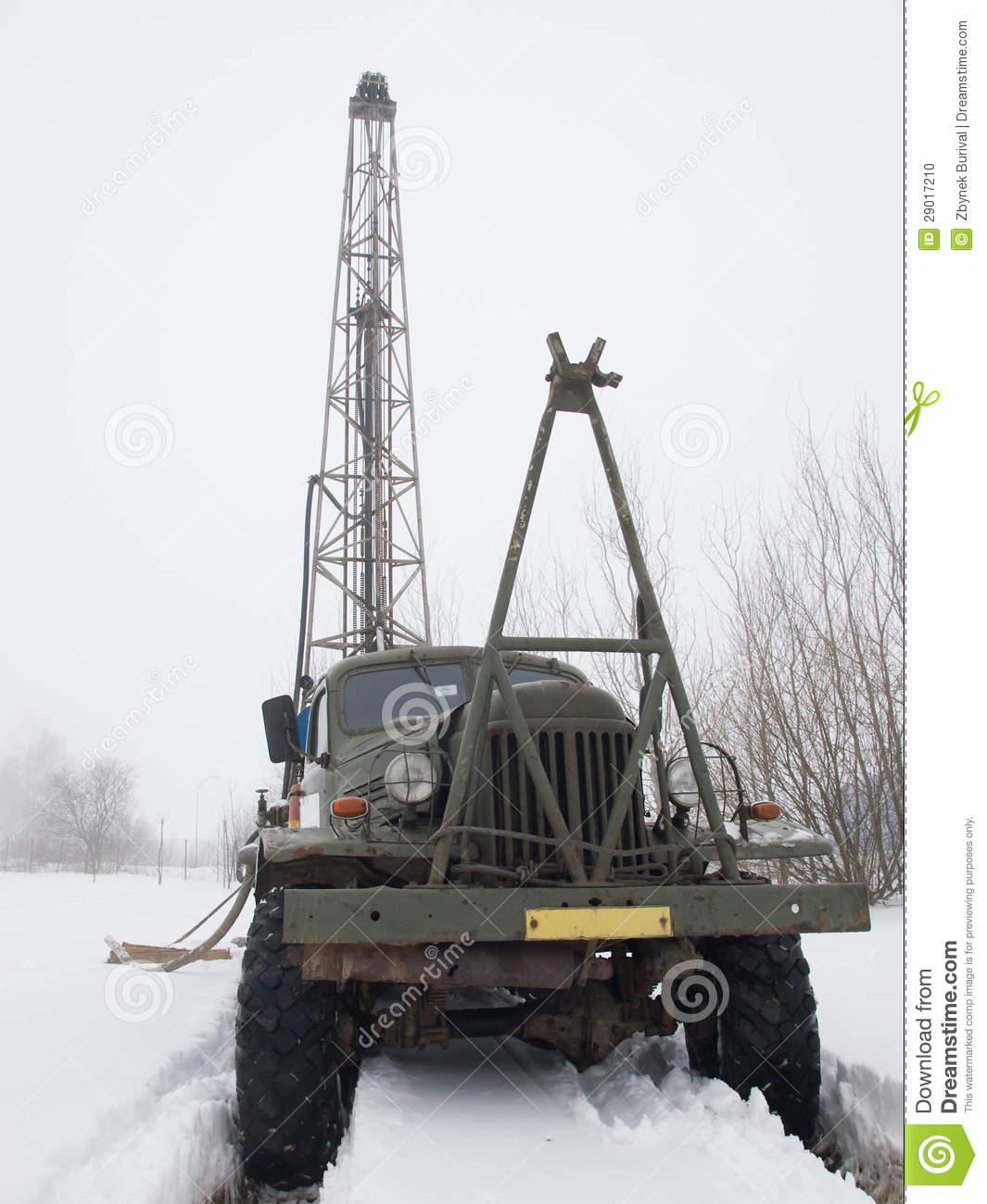 Mobile Drilling Rig On The Truck Stock Photo   Image  29017210