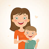Mother And Son   Royalty Free Clip Art