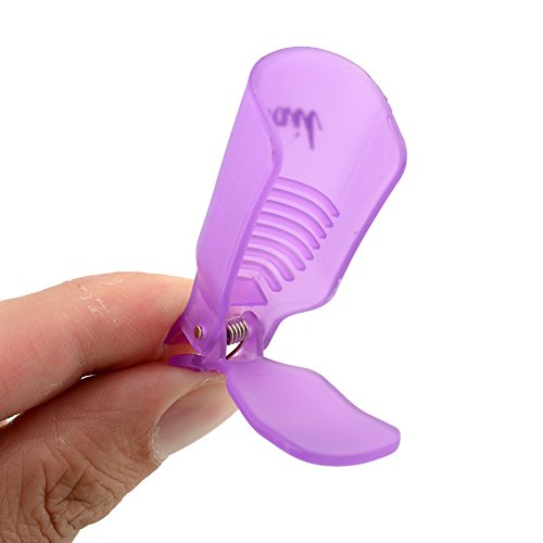     Nail Art Polish Soak Off Remover Wrap Cleaner Clip Cap Tool  Purple