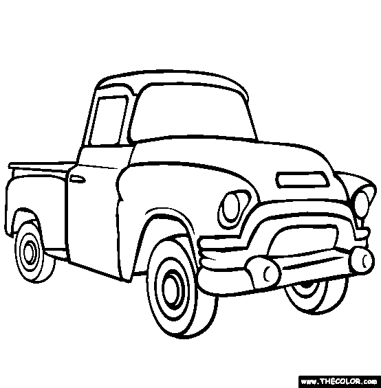 Pickup Truck Coloring Page   Free Pickup Truck Online Coloring