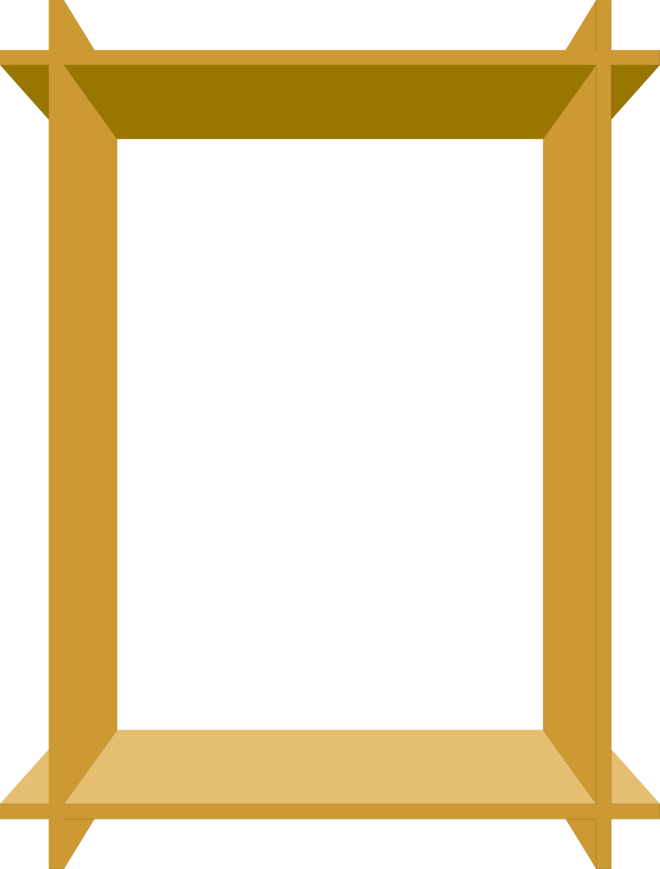 Picture Frame   Free Stock Photo   Illustration Of An Empty 3d Wooden