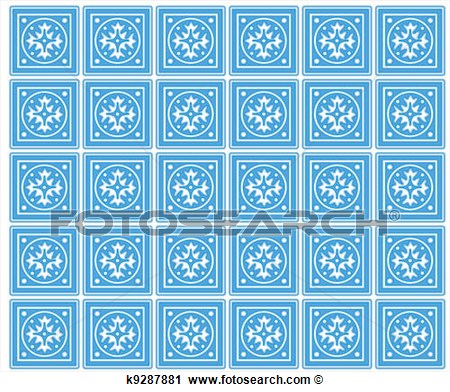 Seamless Tiles Mexican Ceramic View Large Clip Art Graphic