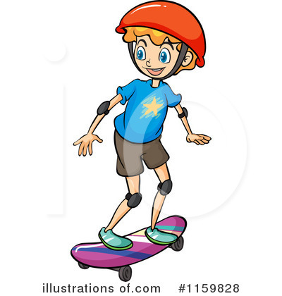 Skateboarding Clipart  1159828 By Colematt   Royalty Free  Rf  Stock    