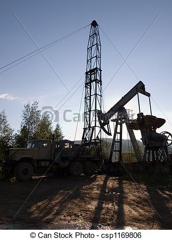 Stock Image Of Drilling For Oil   Mobile Rig At Work Drilling The Oil    