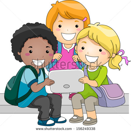Students Talking Together Clipart A Group Of Kids Checking A