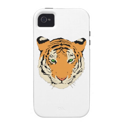 Tiger Clip Art Vibe Iphone 4 Cover   Zazzle