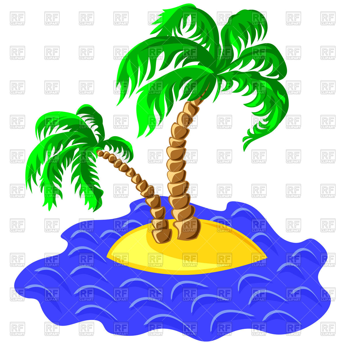 Tropical Island With Palm Trees 45211 Travel Download Royalty Free    