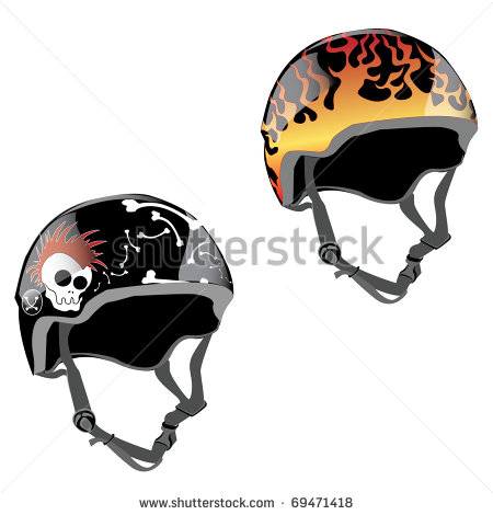 Vector Download   Skateboard Helmet Design With Fire And Skull With    