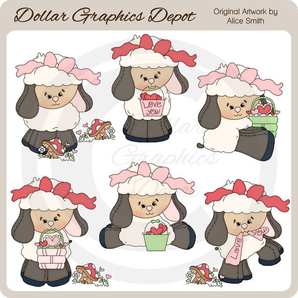 Woolly Love You   Clip Art Collection By Alice Smith   Only  1 00