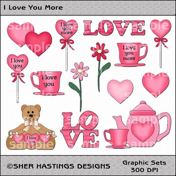 You More Valentine Clipart And Graphic Set Valentines Day Clipart