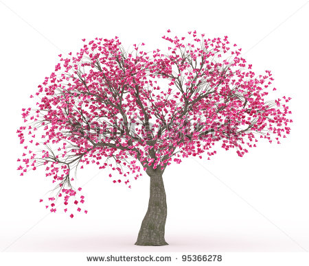 3d Render Peach Blossom No Leaves Isolated On White Stock Photo