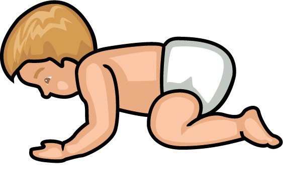 Baby   Baby Crawling   Classroom Clipart