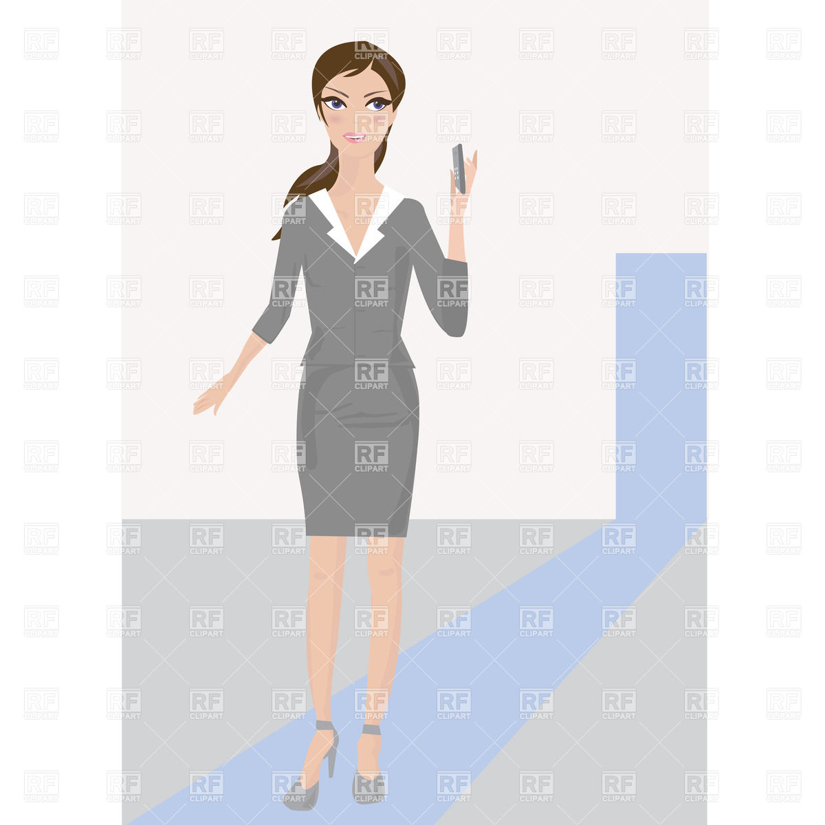 Business Lady With Positive Look And Cheerful Smile Download Royalty