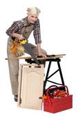 Busy Cabinet Maker   Clipart Graphic
