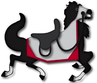 Clip Art Of A Knight S Horse With A Red Blanket Saddle And Reins