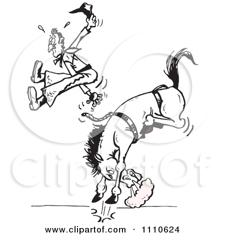 Clipart Black And White Equestrian Woman And Horse Racing Barrels