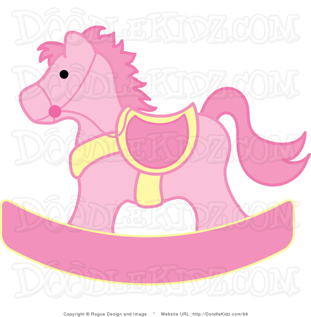 Clipart Image Of A Pink Rocking Horse  This Rocking Horse Stock Doodle