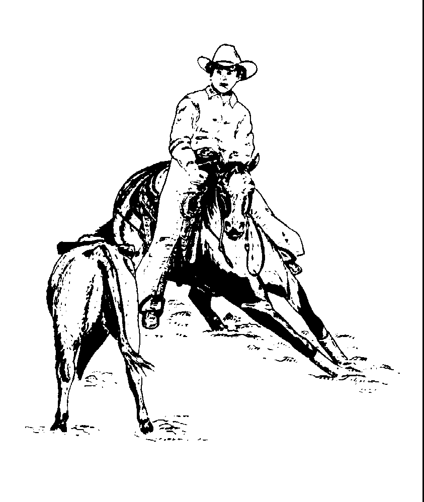 Cutting Horse   Found At The Clip Art Collection