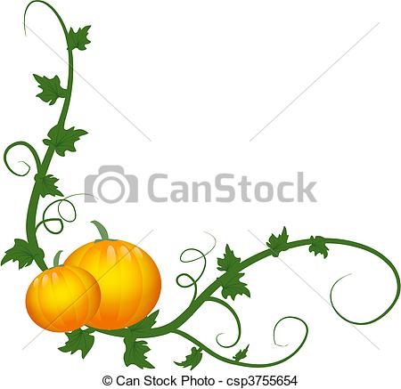 Eps Vector Of Pumpkin Vines Csp3755654   Search Clip Art Illustration