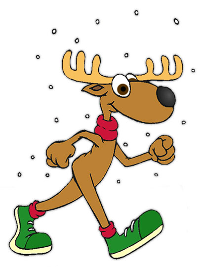 Free Christmas Clipart   Reindeer Walking