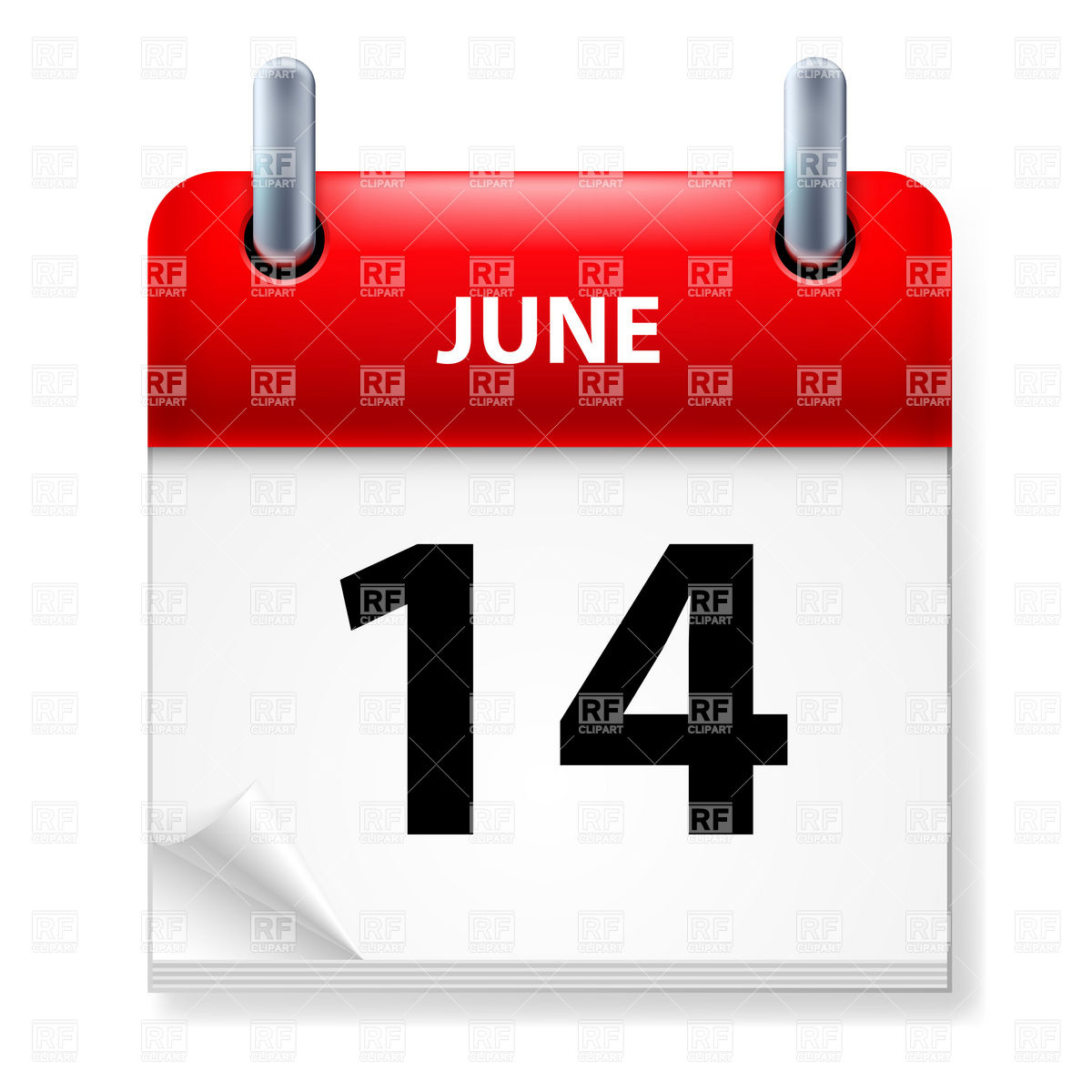 June 14   Calendar Icon 8824 Download Royalty Free Vector Clipart    