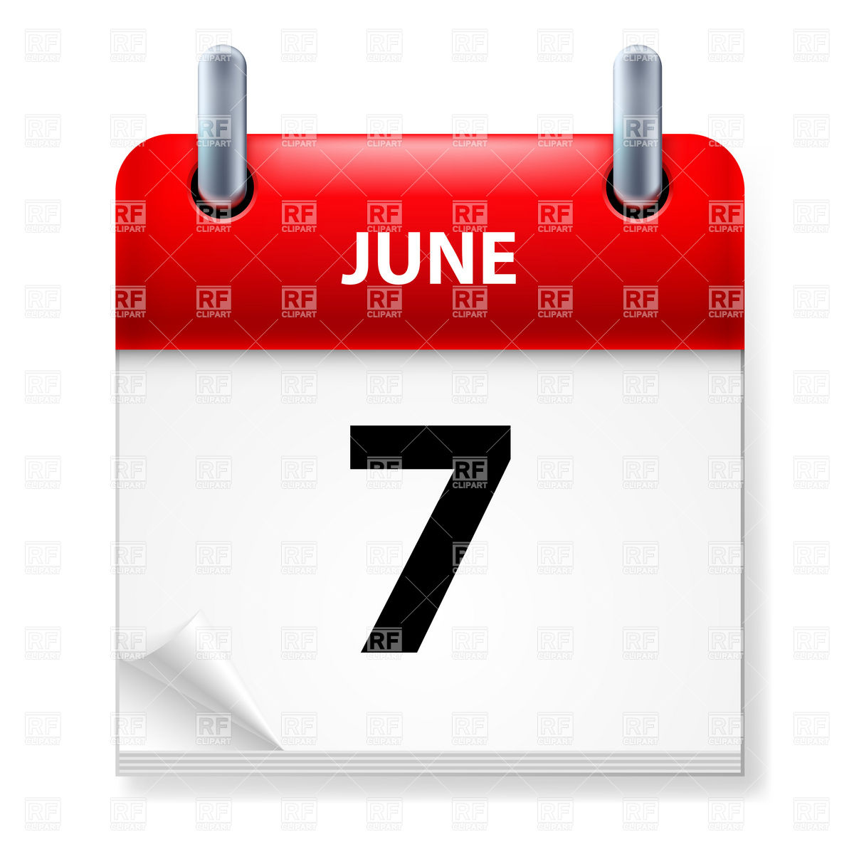 June 7   Calendar Icon 8820 Calendars Layouts Download Royalty