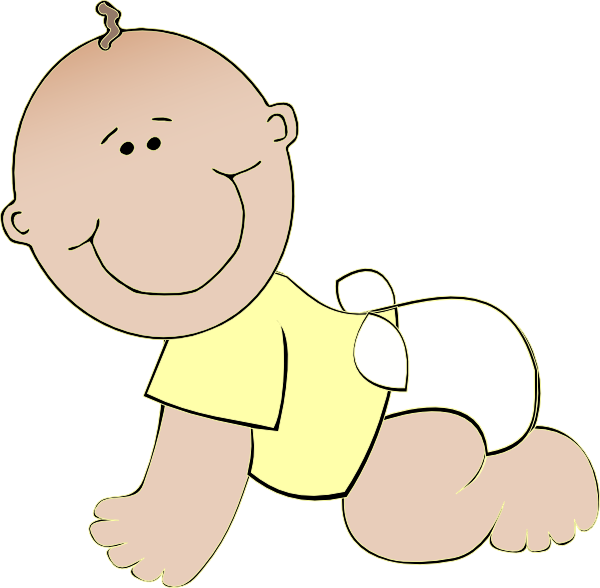 Neutral Baby Crawling Clip Art At Clker Com   Vector Clip Art Online