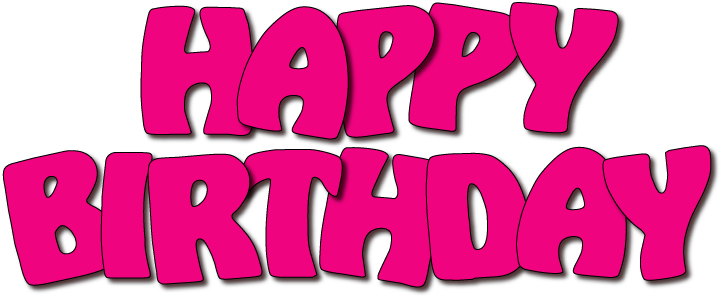 Pink Happy Birthday Clipart   Free Clip Art Images