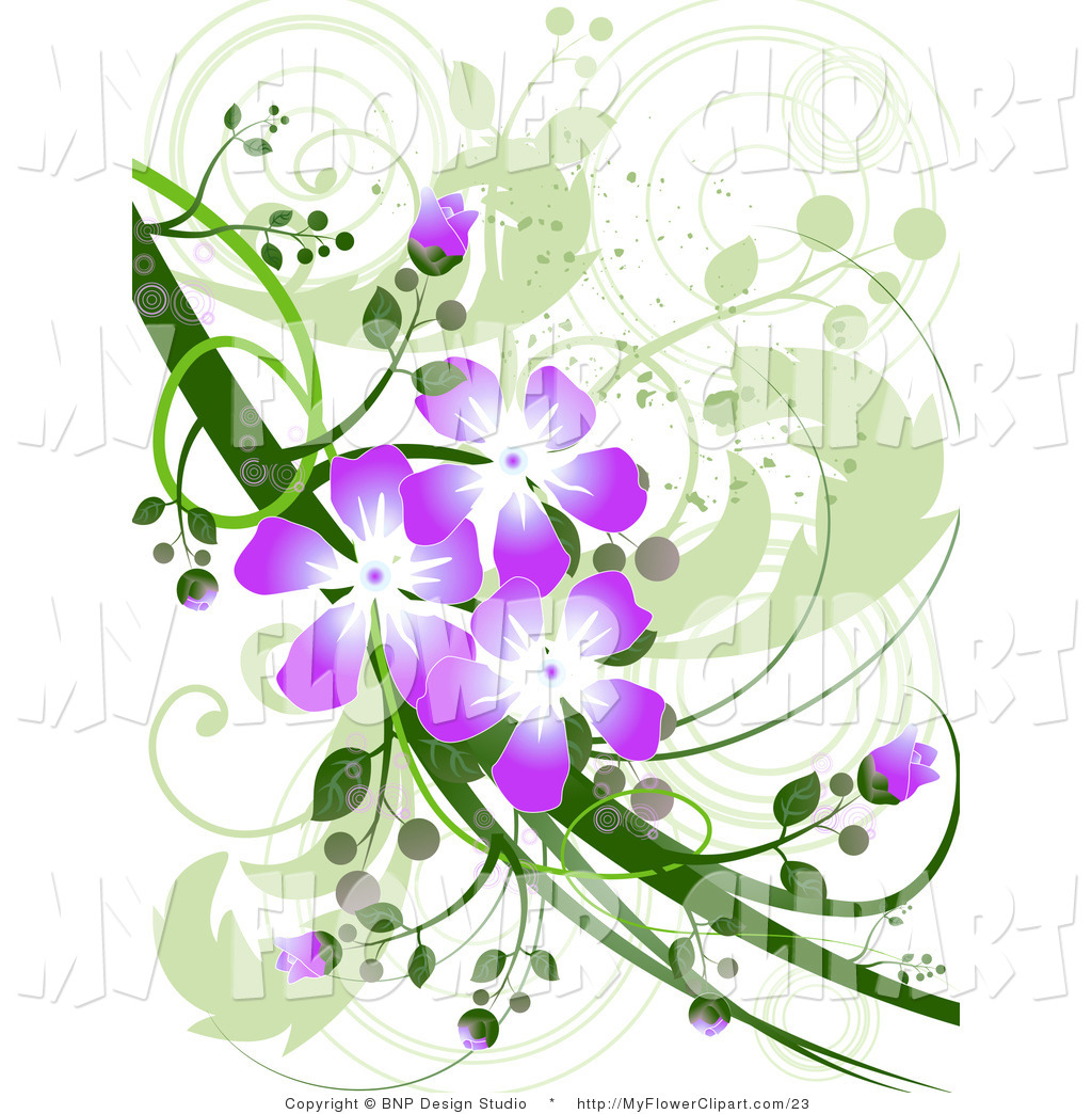 Preview  Clip Art Of A Purple Flower Design By Bnp Design Studio