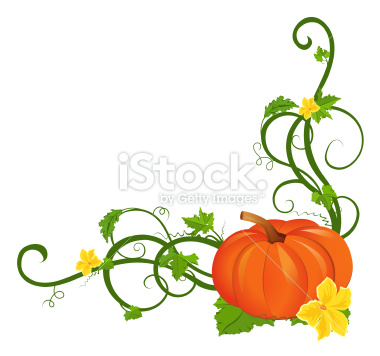 Pumpkin Vine Border Royalty Free Stock Vector Art Illustration