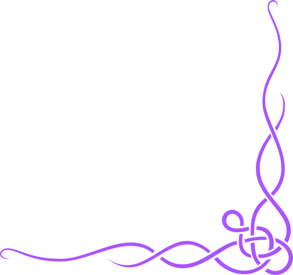 Purple Scroll Ribbon Border Clip Art At Clker Com   Vector Clip Art