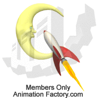 Rocket To Moon Animated Clipart