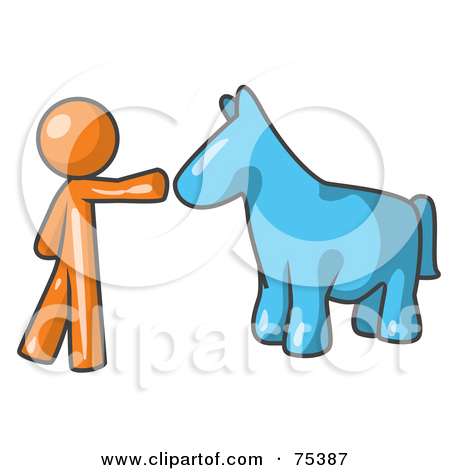 Royalty Free  Rf  Clipart Illustration Of An Animal Factor Gray Pony
