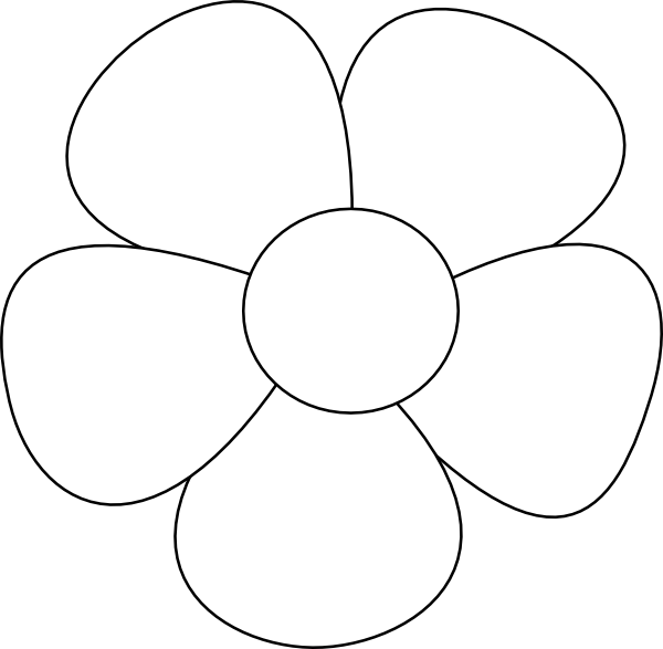 Simple Flower Clip Art Vector