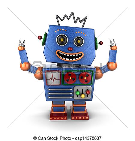 Toy Robot   Super Happy Vintage Robot    Csp14378837   Search Clipart