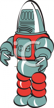Vintage Robot Toy   Royalty Free Clip Art Picture