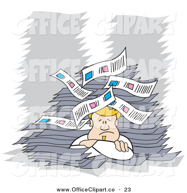 After Being Buried In Paperwork Office Clip Art Andy Nortnik