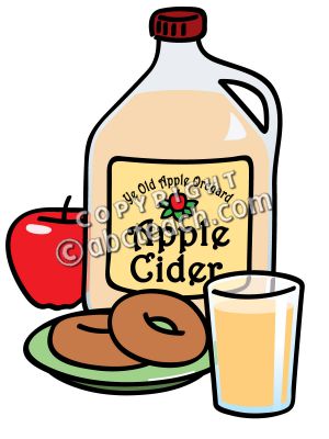 Apple Cider And Donuts Illustration  Color    Food Clip Art   Preview