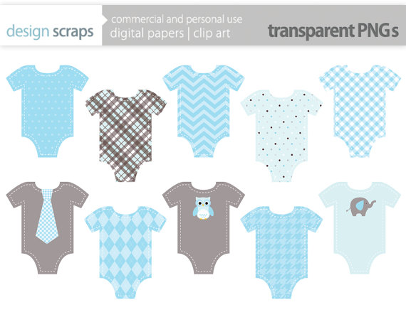 Baby Boy Clothes Clip Art Graphics Blue T Shirt Digital Clipart