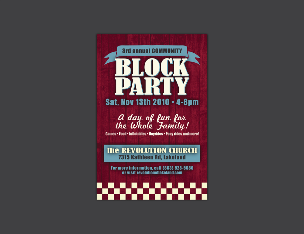 Block Party Flyer Template Nichole Hamilton Design