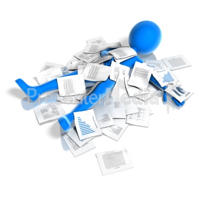 Buried In Paperwork   Business And Finance   Great Clipart For