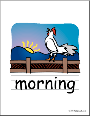 Clip Art  Basic Words  Morning Color  Poster    Preview 1