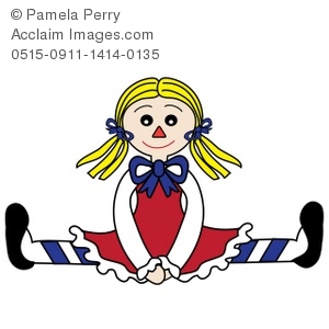 Clip Art Illustration Of A Child S Rag Doll  Raggedy Ann
