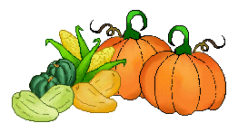 Clip Art Of Pumpkins And Vegetables That Includes Corn And Squash    