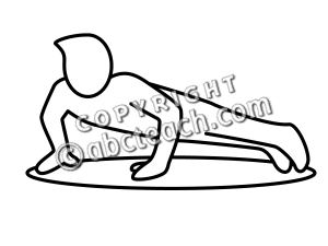 Clip Art  Simple Exercise  Push Ups B W   Preview 1