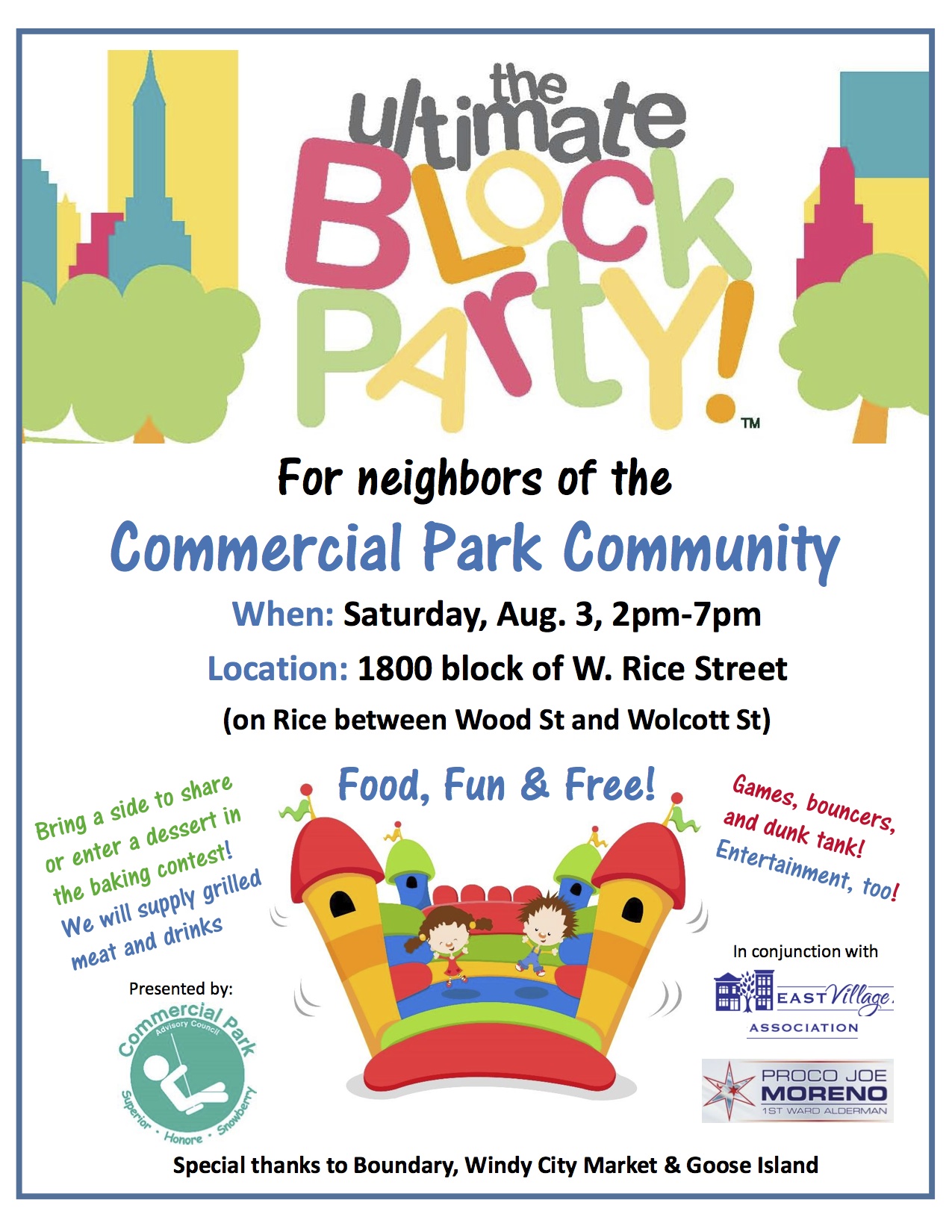 Commercial Park Community Block Party Is Back   Saturday Aug  3