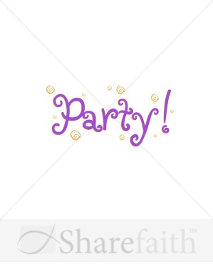 Confetti Party Letters   Event Word Art