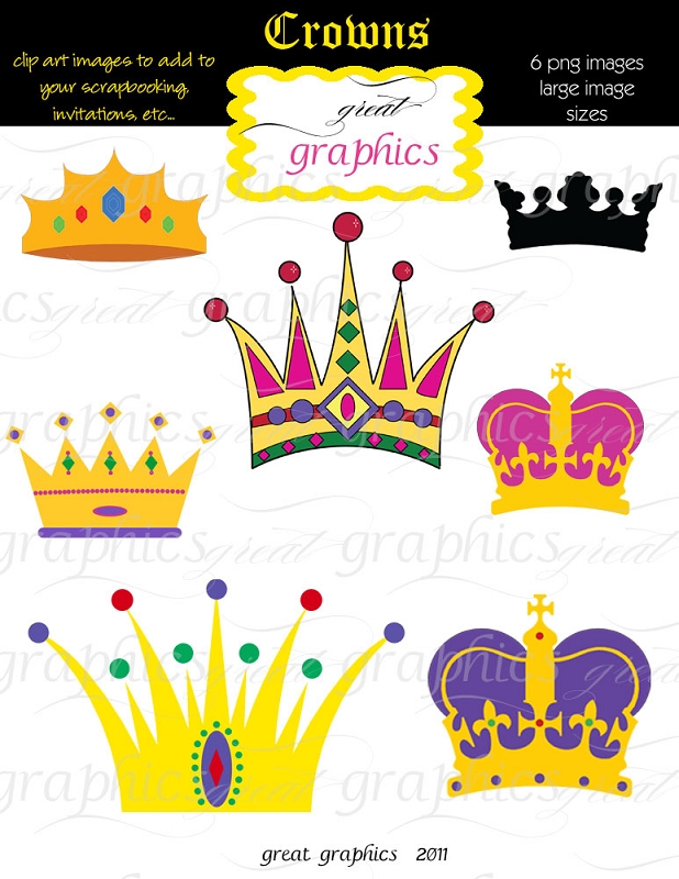 Crown Clip Art Mardi Gras Crown Digital Clip Art Printable Clipart